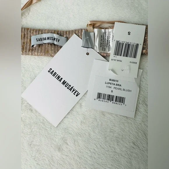 Sabina Musayev Lupeta Bra Pearl Blush Size Small - Picture 7 of 10